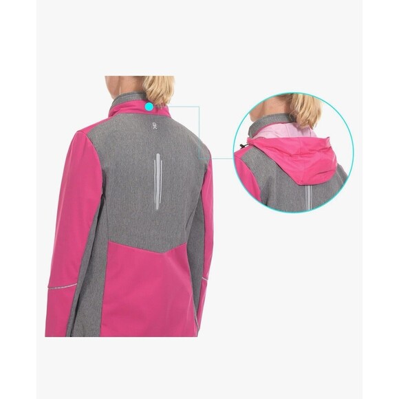 🧭 NWT Little Donkey Andy Pink & Grey Hiking Jacket– Water/Wind Resistant – Sz M - Picture 3 of 9